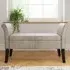 Balmoral Upholstered Window Seat with Storage - Silver
