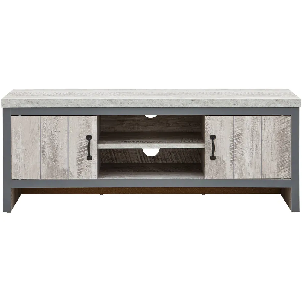 Boston 2 Door 2 Shelf TV Unit - Grey