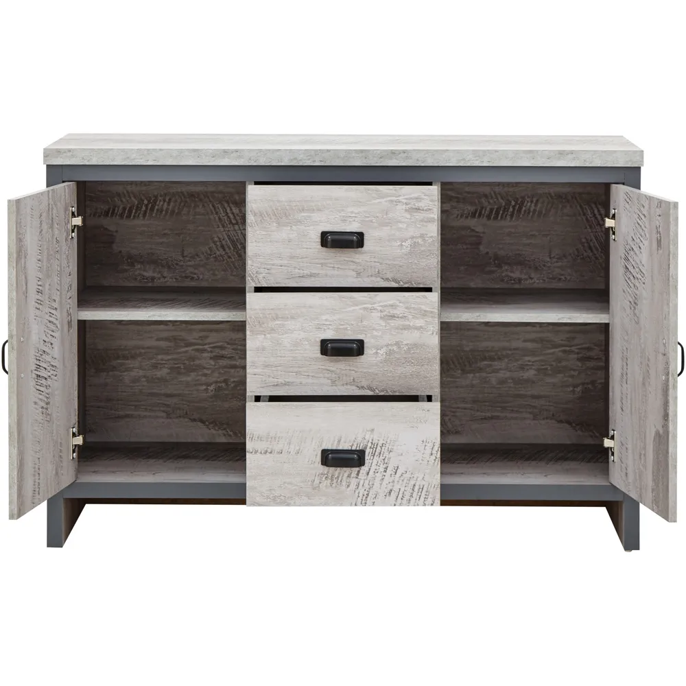 Boston 2 Door 3 Drawer Sideboard - Grey