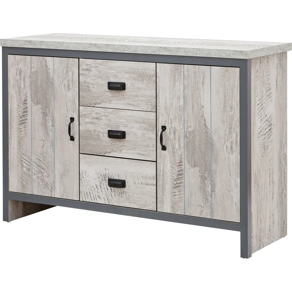 Boston 2 Door 3 Drawer Sideboard - Grey