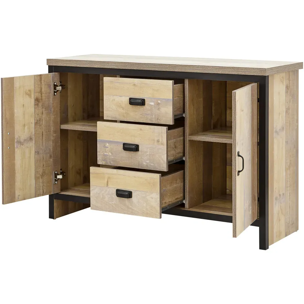 Boston 2 Door 3 Drawer Sideboard - Oak