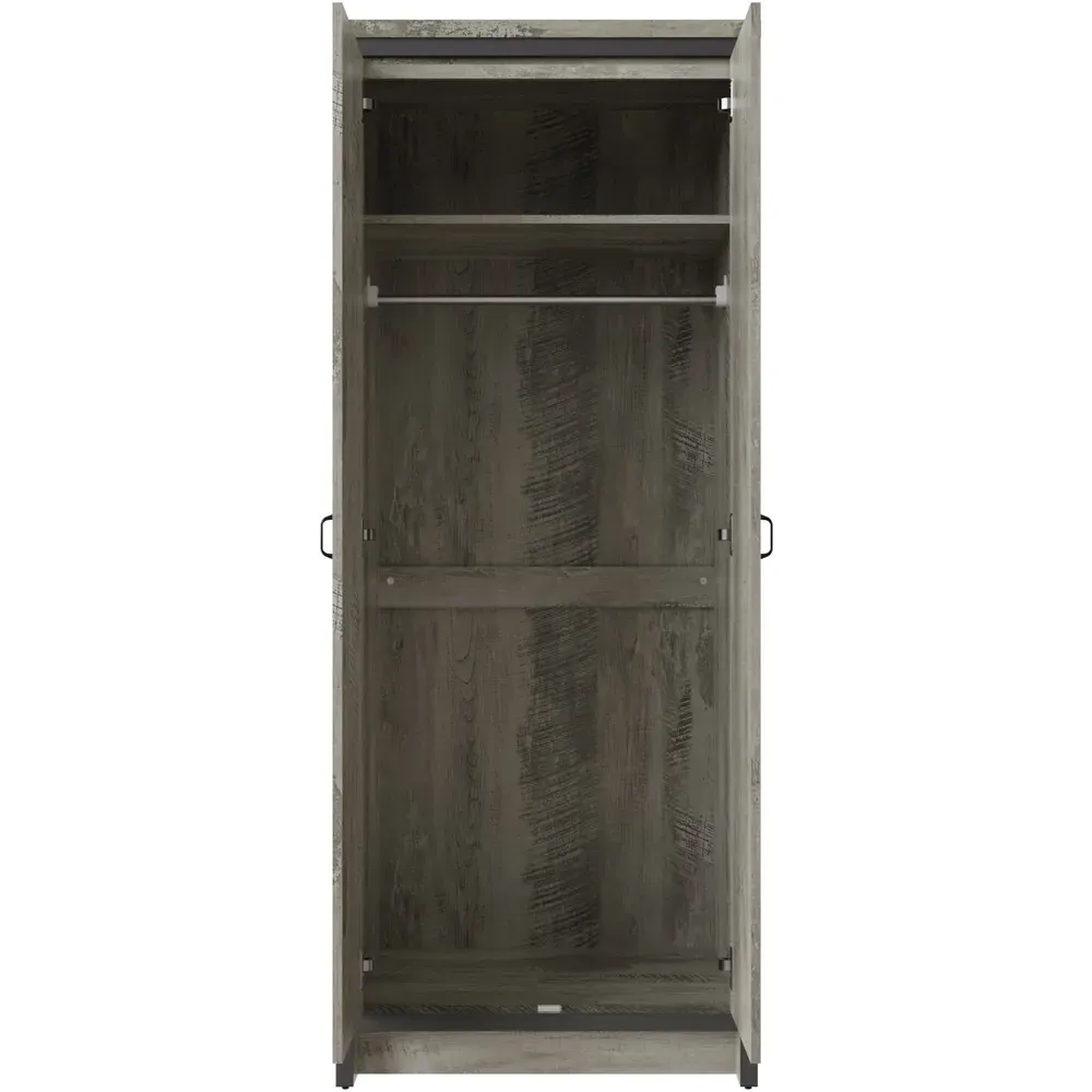 Boston 2 Door Wardrobe - Grey