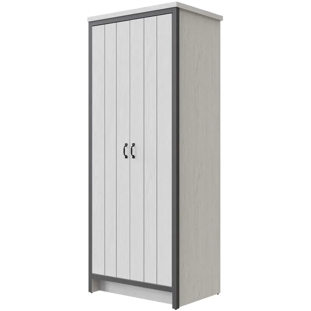 Boston 2 Door Wardrobe - White, Oak