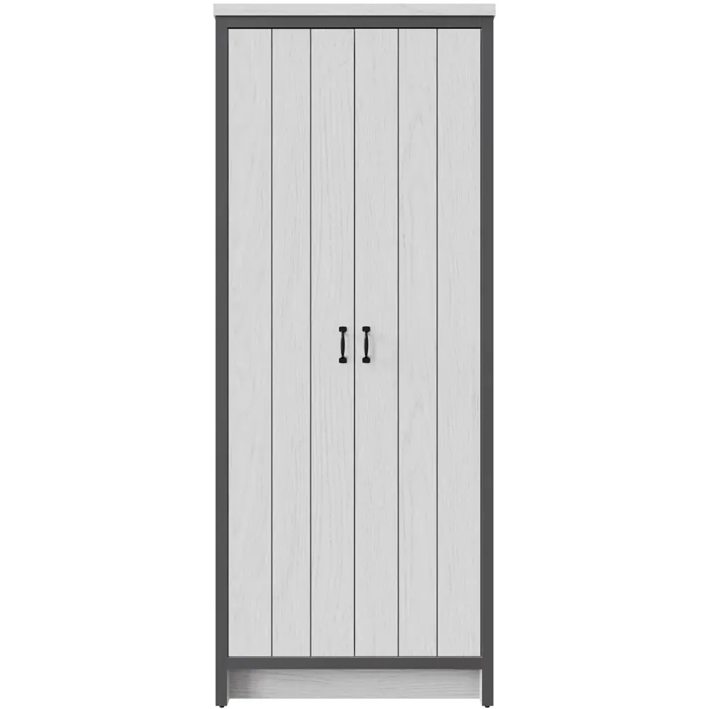 Boston 2 Door Wardrobe - White, Oak