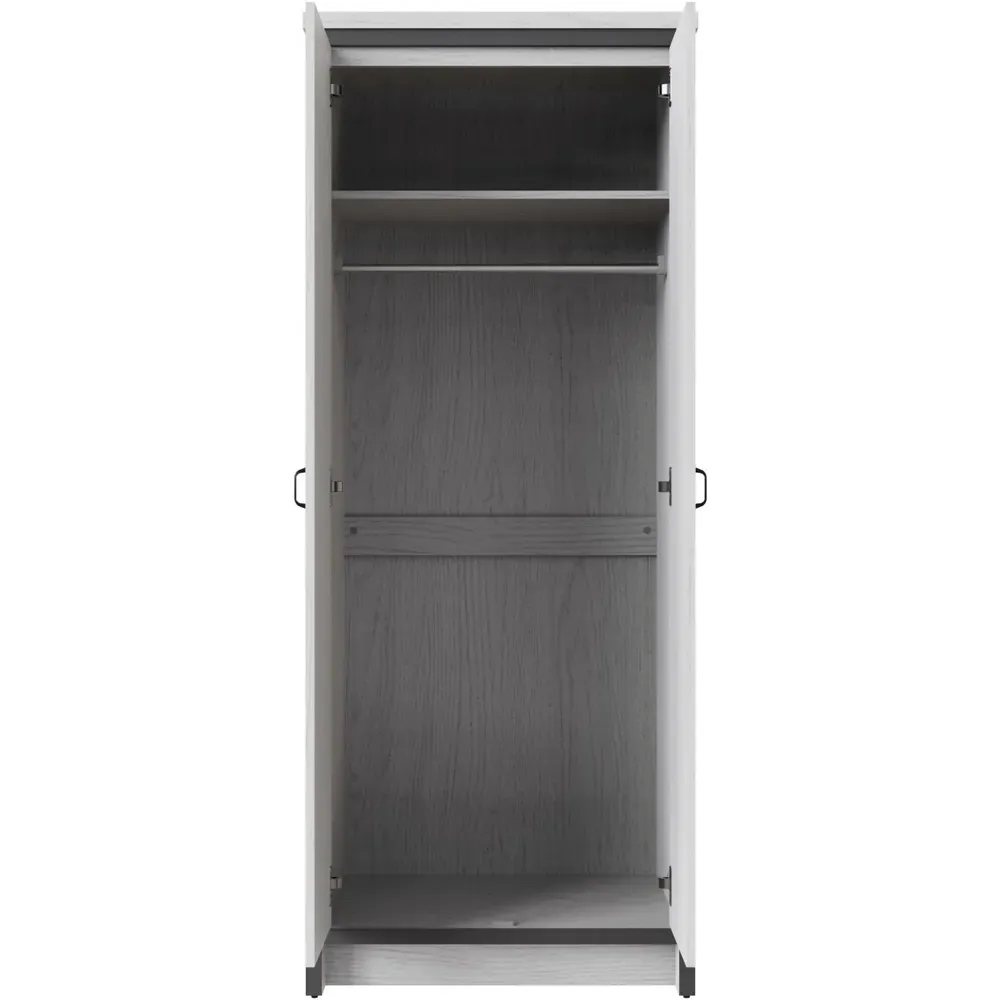 Boston 2 Door Wardrobe - White, Oak