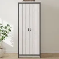 Boston 2 Door Wardrobe - White, Oak