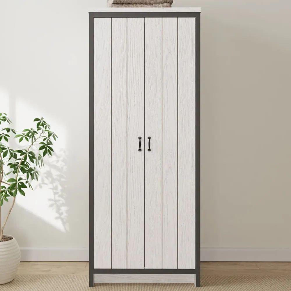 Boston 2 Door Wardrobe - White, Oak