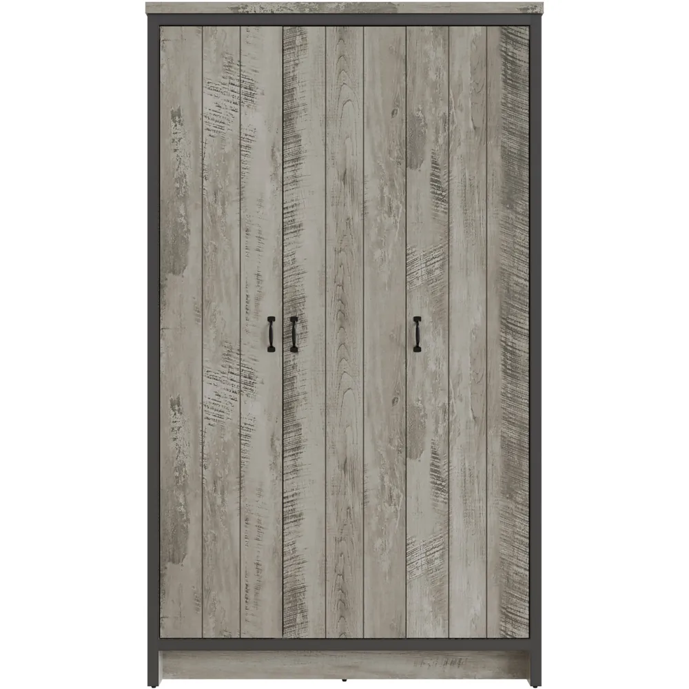 Boston 3-Door Wardrobe - Grey