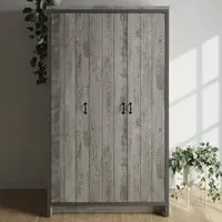 Boston 3-Door Wardrobe - Grey