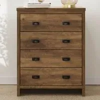 Boston 4 Drawer Chest of Drawers - Brown, Knotty Oak