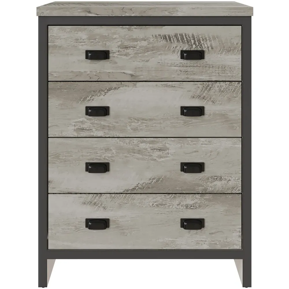 Boston 4 Drawer Chest of Drawers - Grey