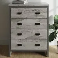 Boston 4 Drawer Chest of Drawers - Grey