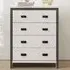 Boston 4 Drawer Chest of Drawers - White, Oak