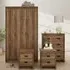 Boston 4 Piece Bedroom Furniture Set - Knotty Oak
