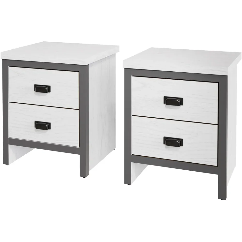 Boston 4 Piece Bedroom Furniture Set - White Oak