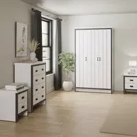 Boston 4 Piece Bedroom Furniture Set - White Oak