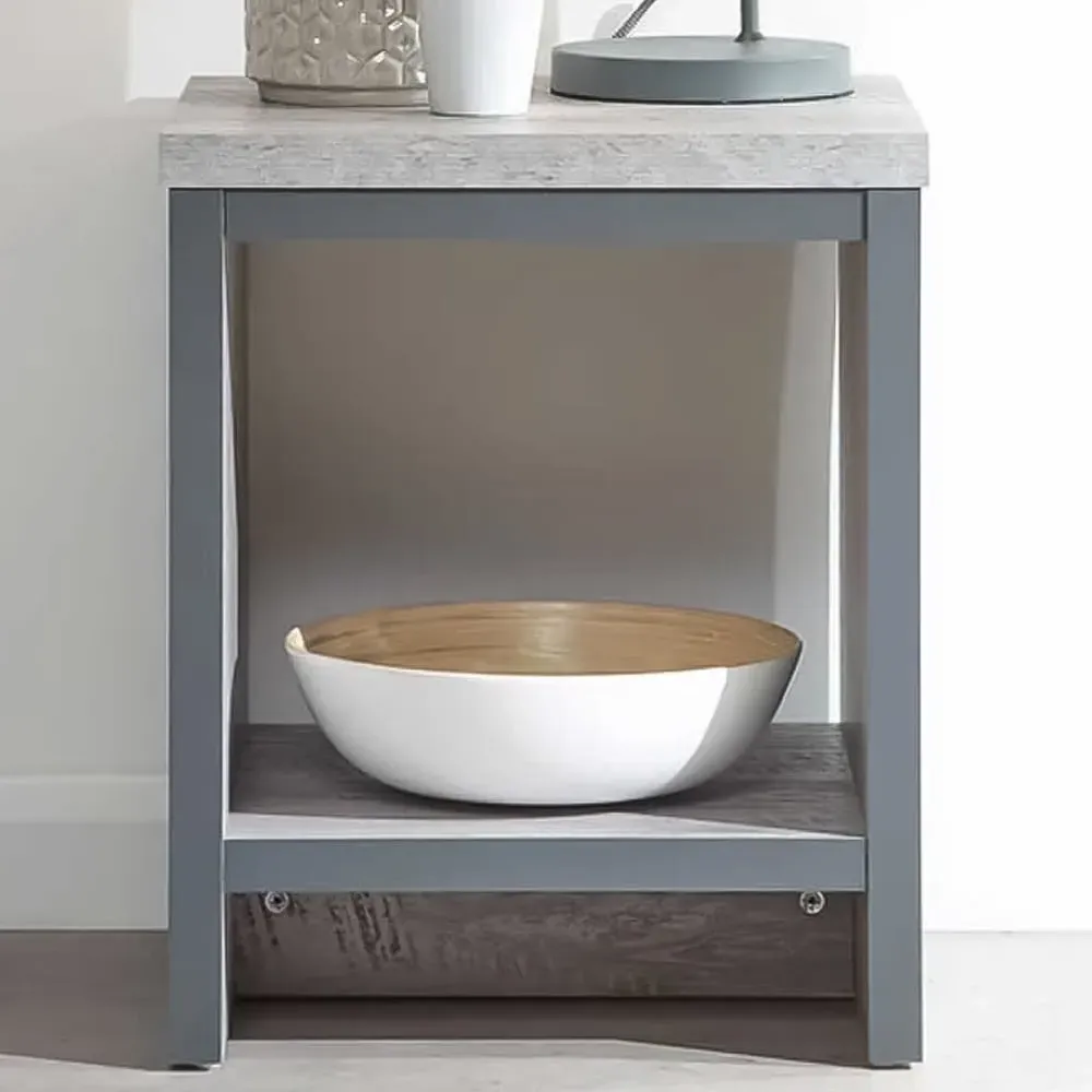Boston Lamp Table with Storage - Grey image