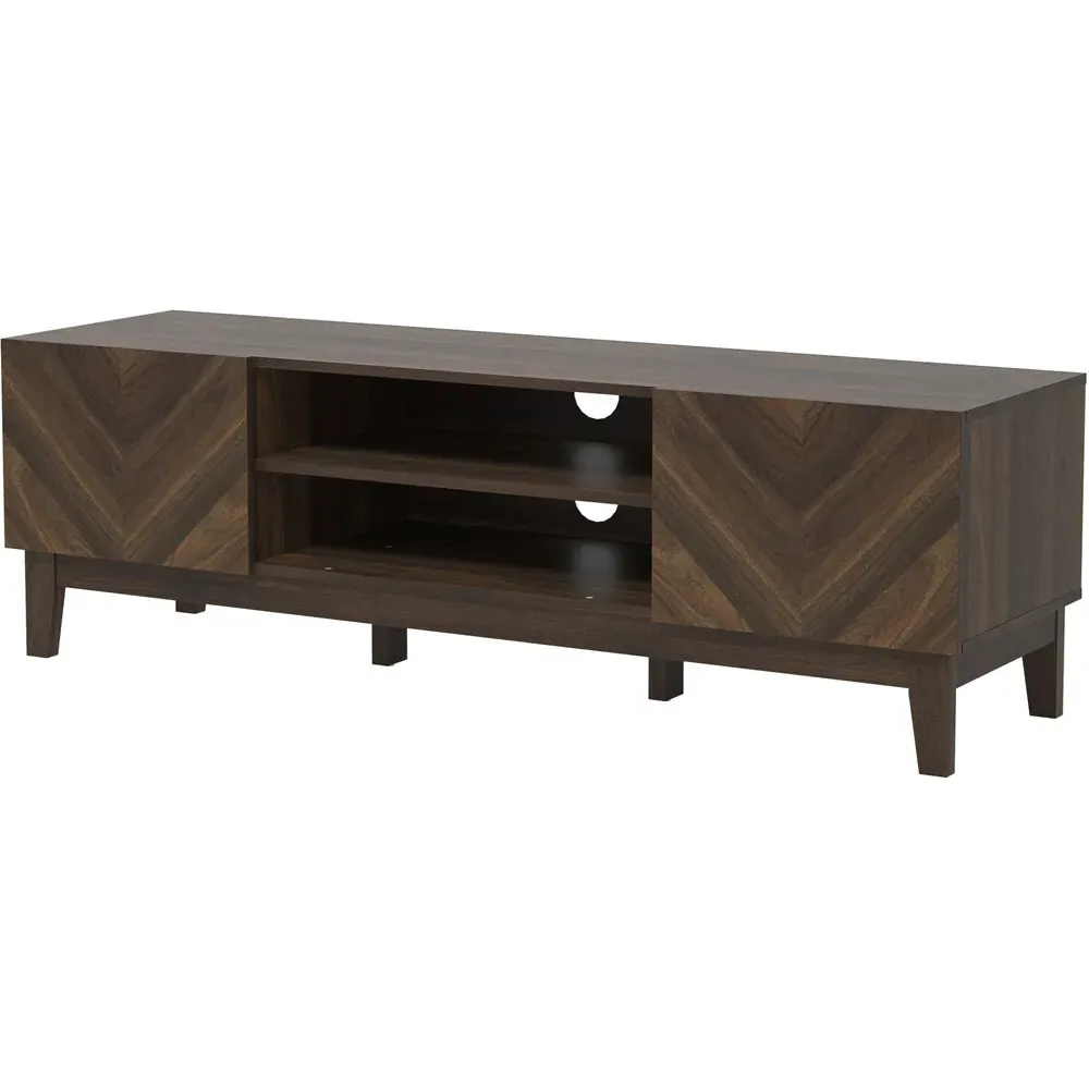 Camborne 2 Drawer TV Unit - Royal Walnut
