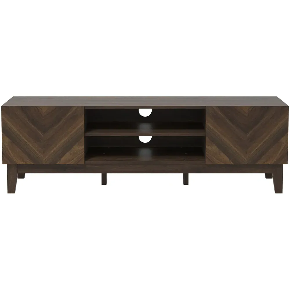 Camborne 2 Drawer TV Unit - Royal Walnut