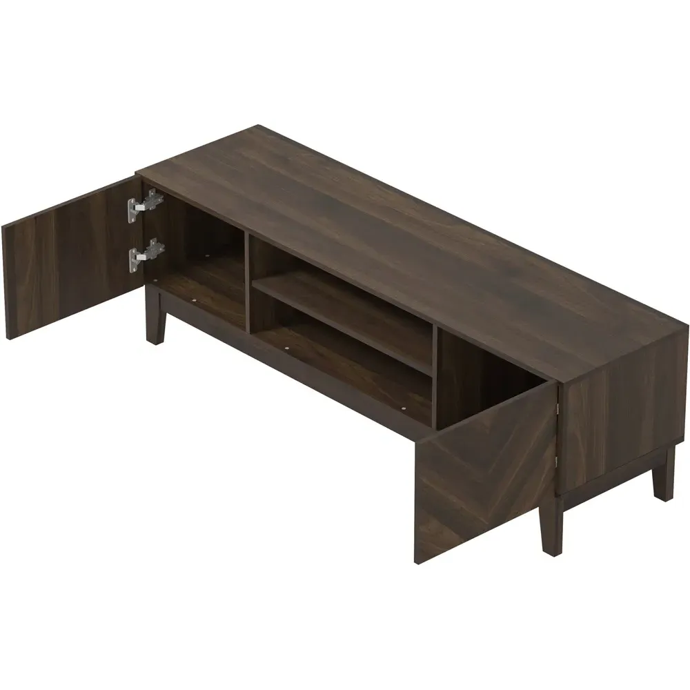 Camborne 2 Drawer TV Unit - Royal Walnut