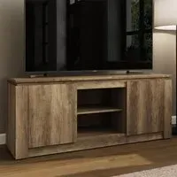 Canyon 2 Door 2 Shelf TV Unit - Oak