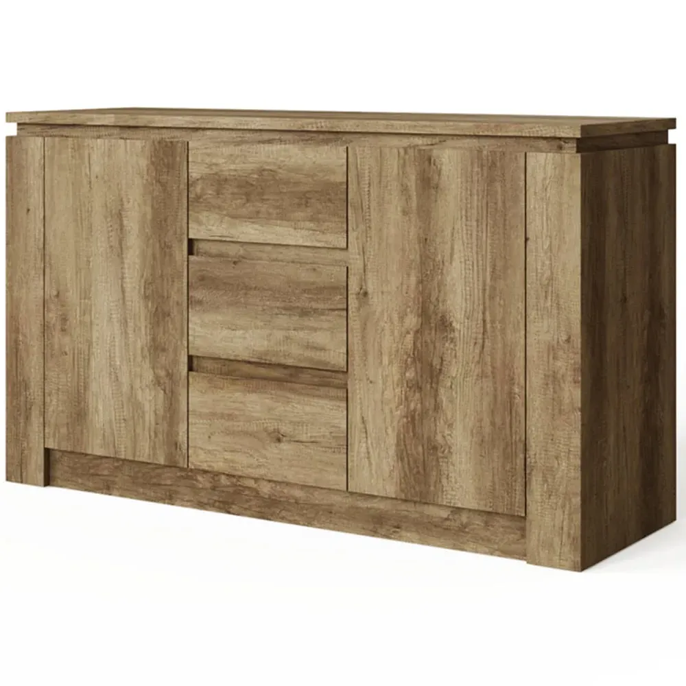Canyon 2 Door 3 Drawer Sideboard - Oak Grey