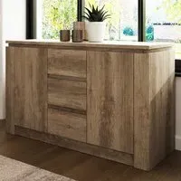 Canyon 2 Door 3 Drawer Sideboard - Oak Grey