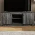 Canyon 2 Door Wide TV Unit with Open Shelves - Grey