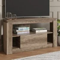 Canyon Corner TV Unit with Drawer - Grey, Oak