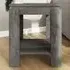 Canyon Lamp Table with Open Shelf - Charcoal Grey