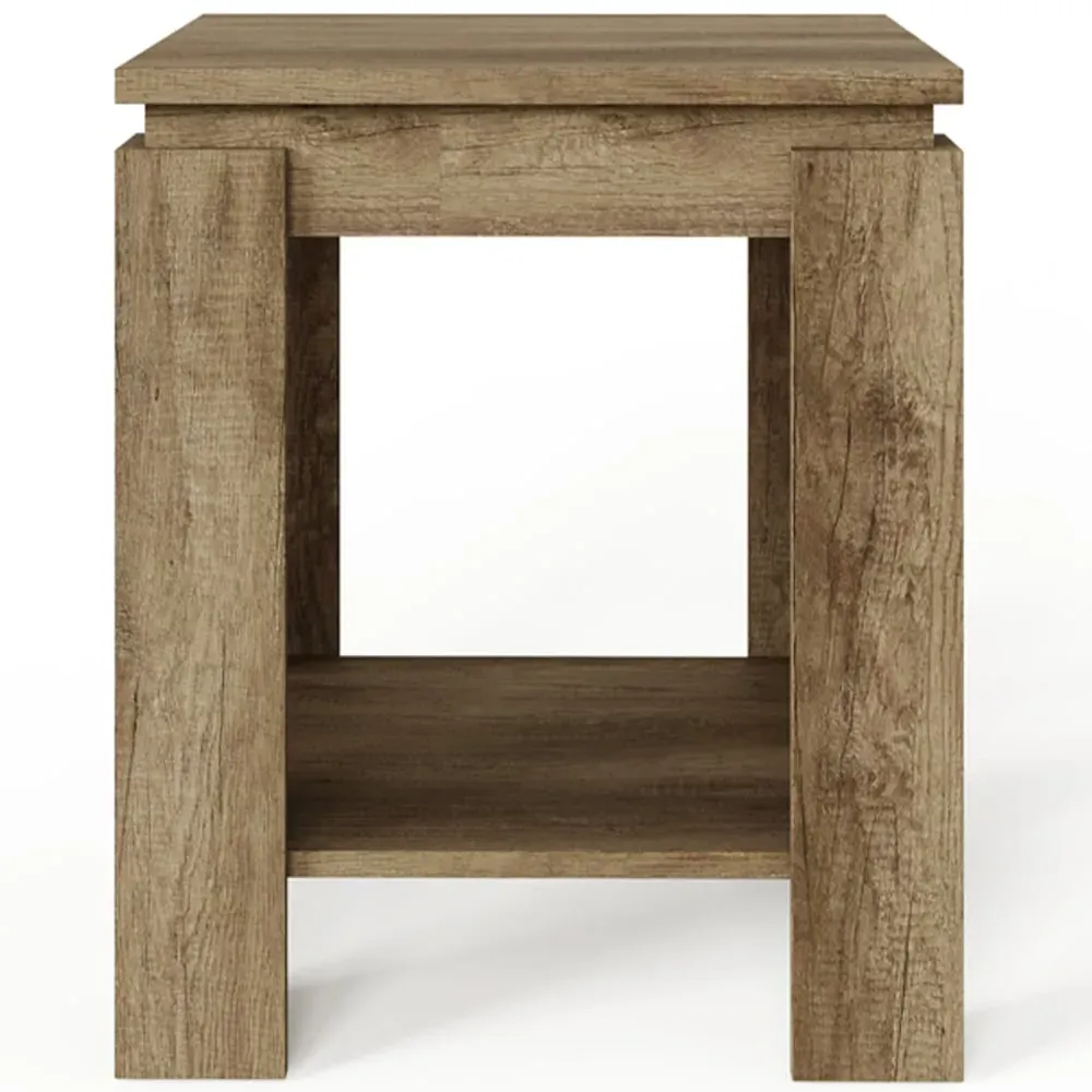 Canyon Oak Lamp Table - Grey