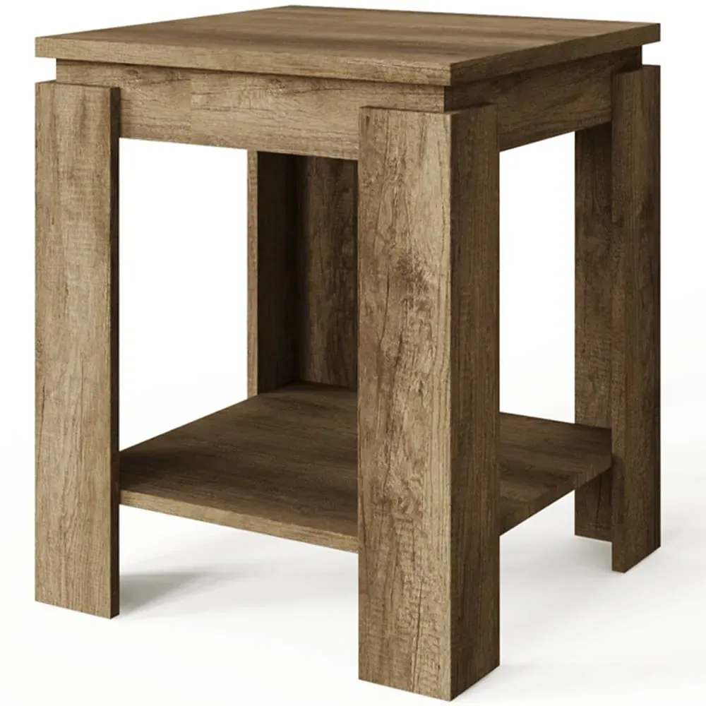 Canyon Oak Lamp Table - Grey