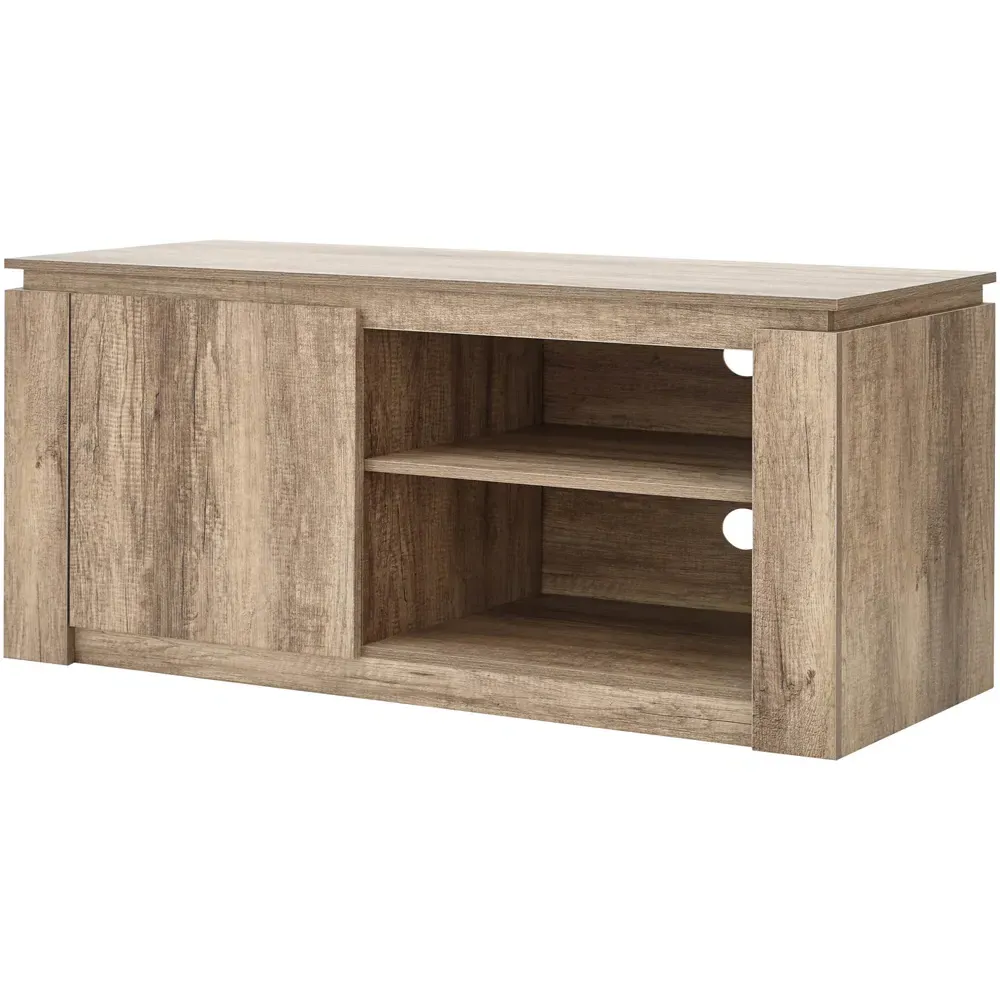 Canyon Single Door 2 Shelf Compact TV Unit - Grey