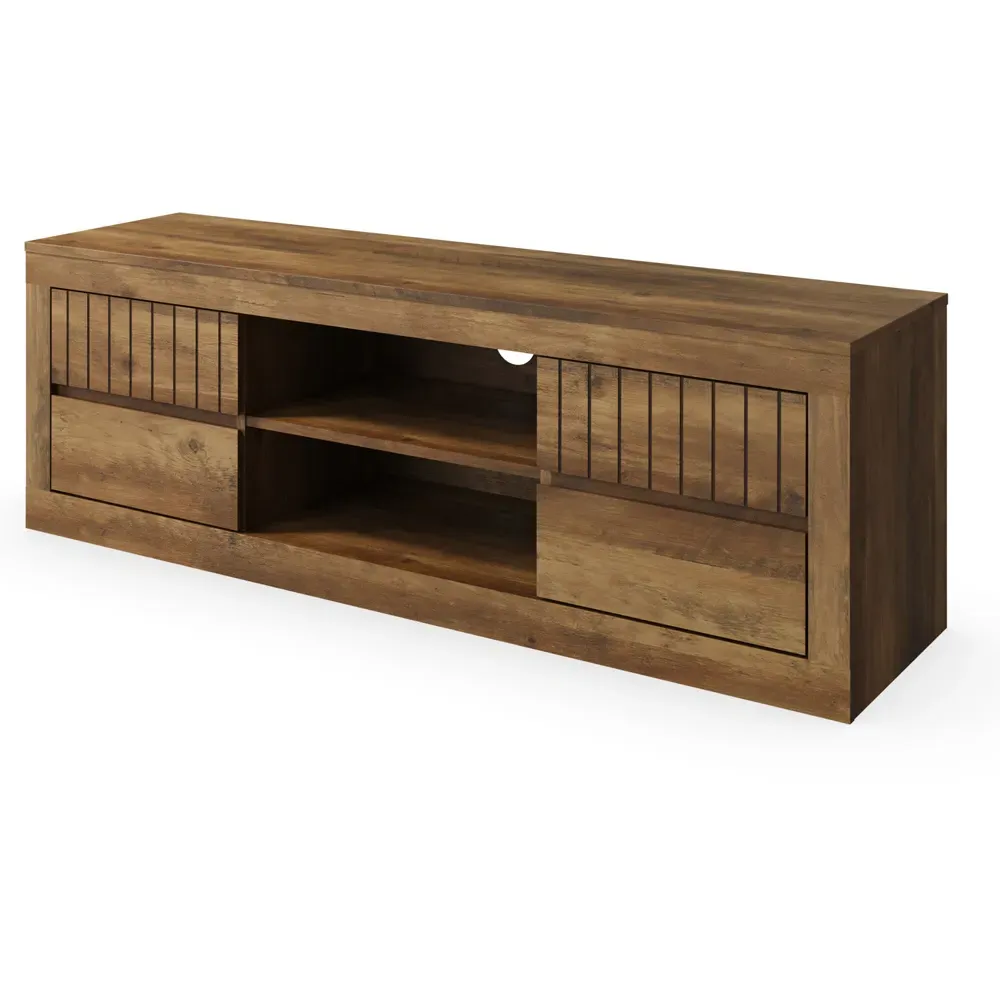 Cartmel 4 Drawer TV Unit - Knotty Oak