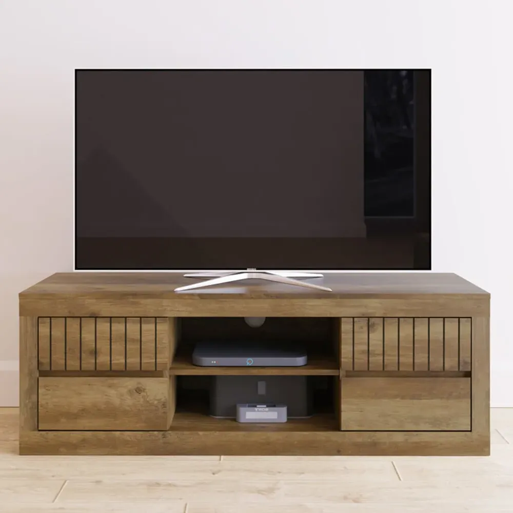 Cartmel 4 Drawer TV Unit - Knotty Oak