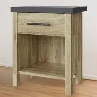 Cascina Bedside Table with Drawer - Brown, Oak