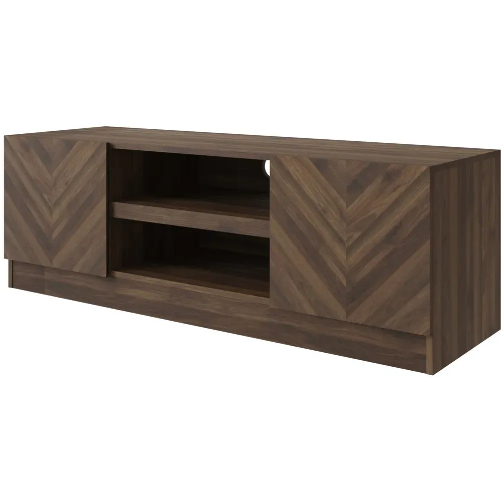 Catania 2 Door TV Unit with Storage - Royal Walnut