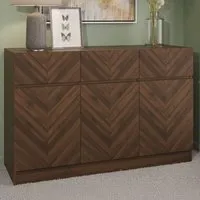 Catania 3 Door 3 Drawer Large Sideboard - Royal Walnut