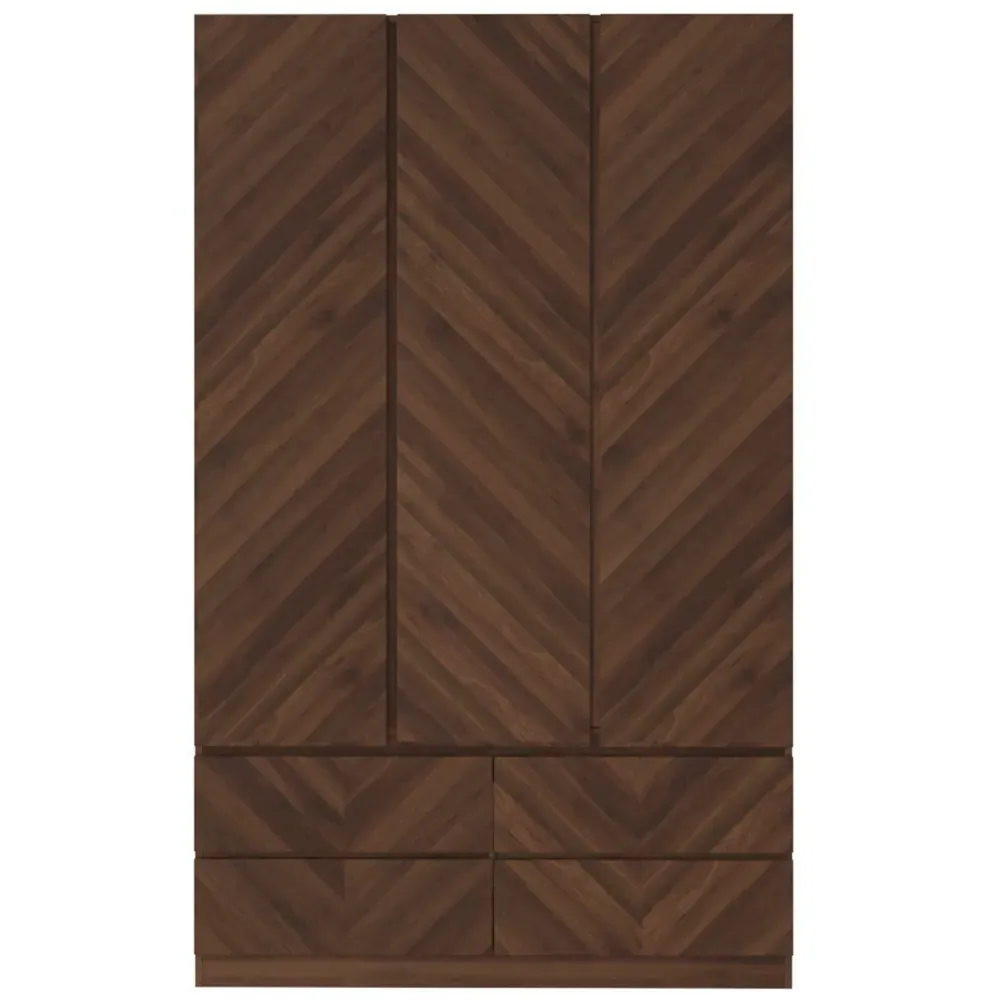 Catania 3 Door 4 Drawer Wardrobe - Royal Walnut