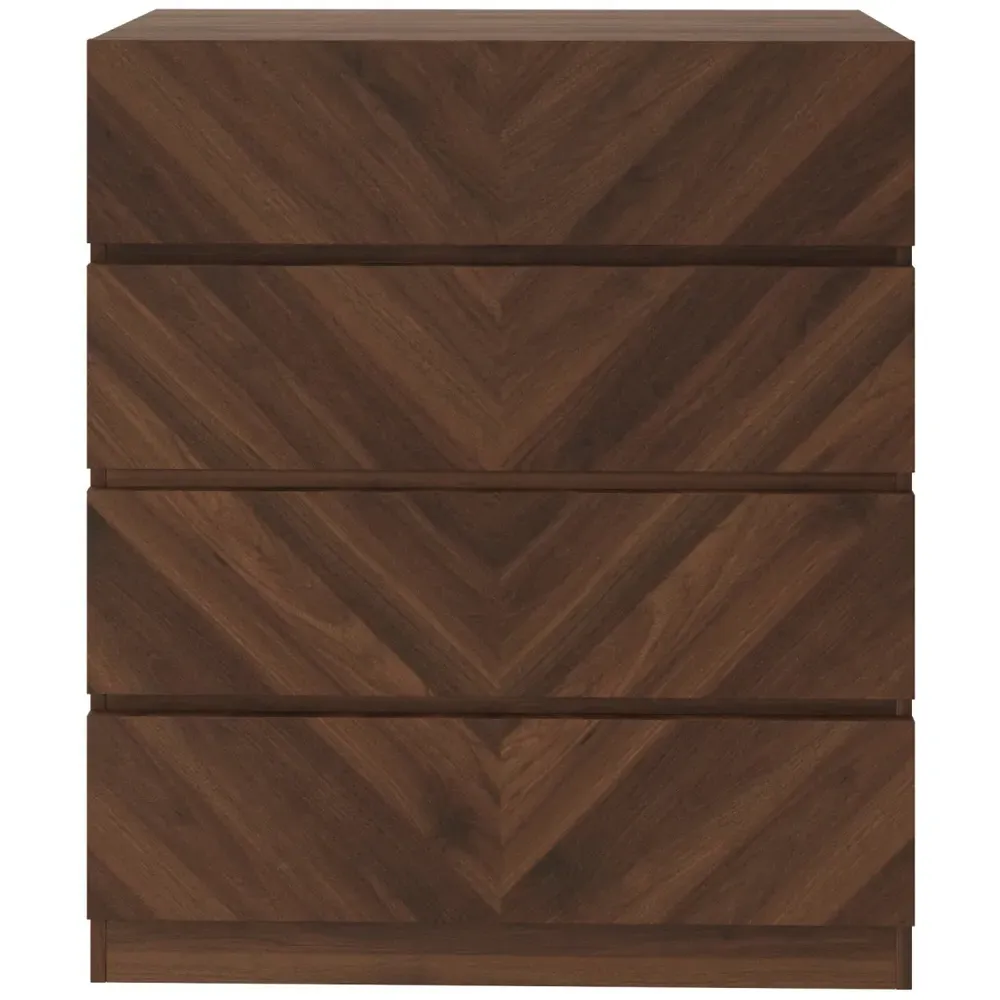 Catania 4 Drawer Chest of Drawers - Brown, Royal Walnut
