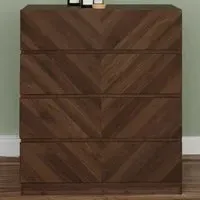 Catania 4 Drawer Chest of Drawers - Brown, Royal Walnut