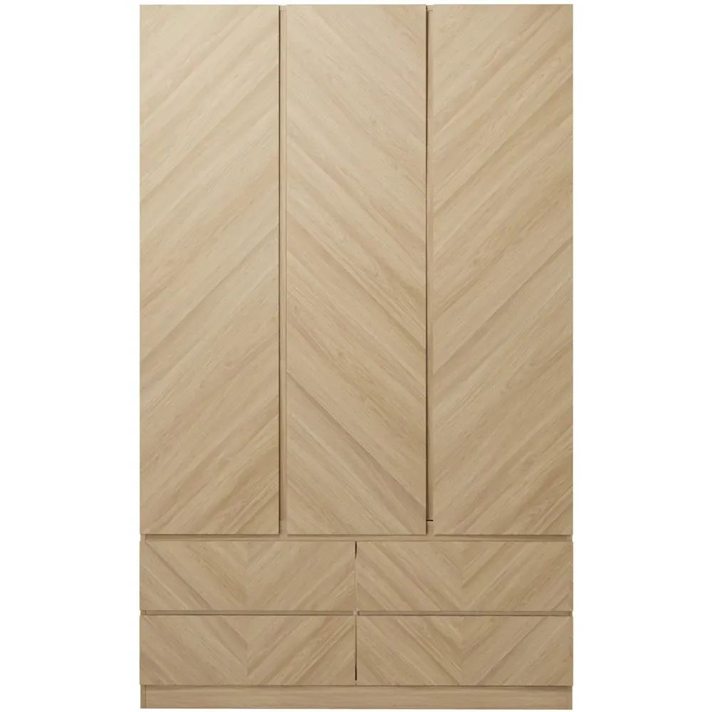 Catania 4 Piece Bedroom Furniture Set - Euro Oak