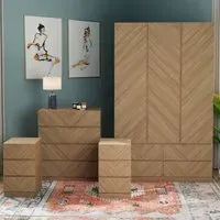 Catania 4 Piece Bedroom Furniture Set - Euro Oak