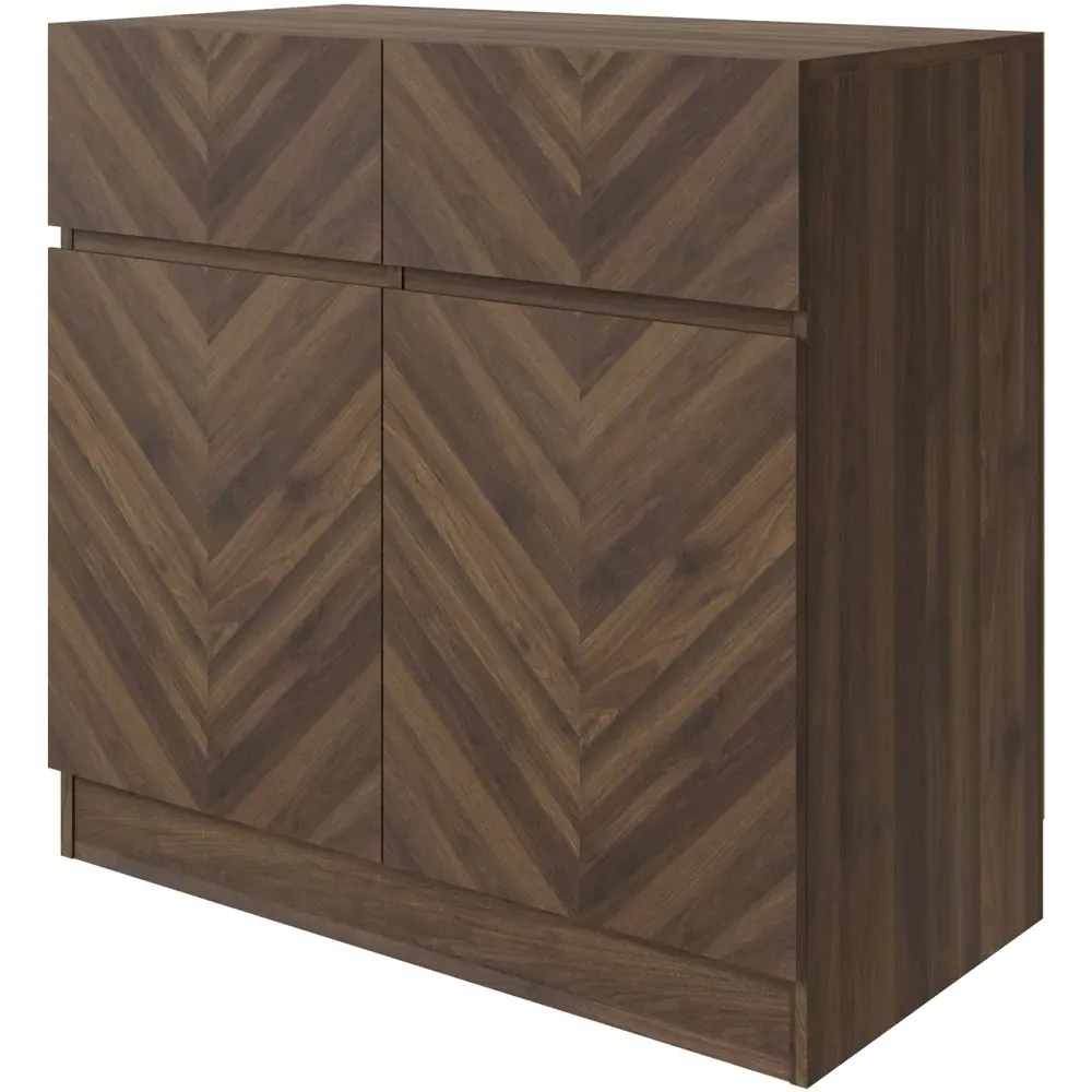 Catania Compact Sideboard with Drawers - Royal Walnut
