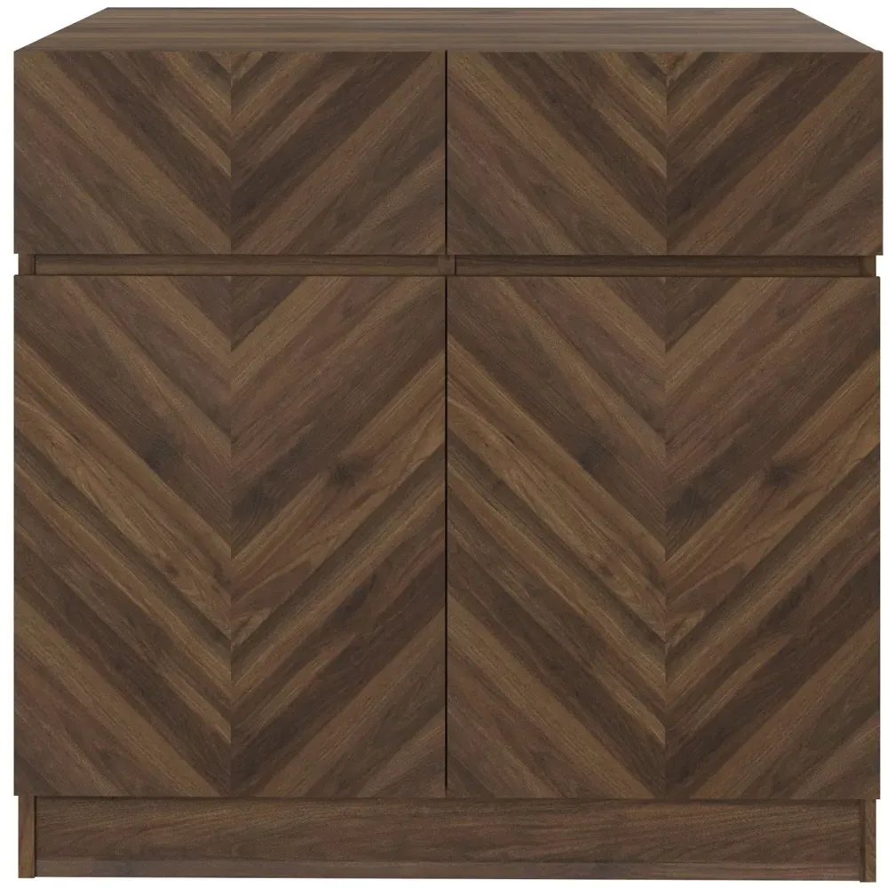 Catania Compact Sideboard with Drawers - Royal Walnut