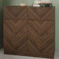 Catania Compact Sideboard with Drawers - Royal Walnut