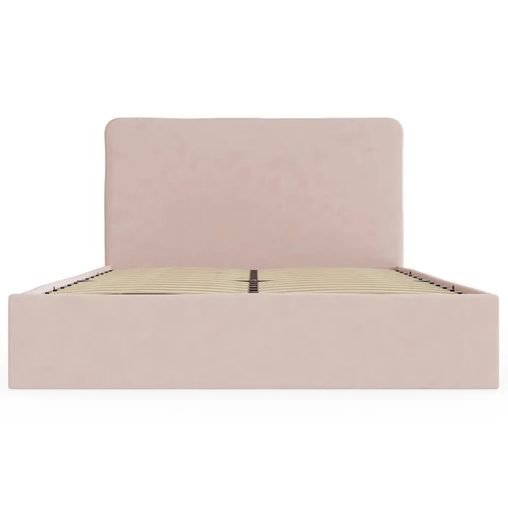 Chiswick Double Ottoman Bed with Mattress - Pink
