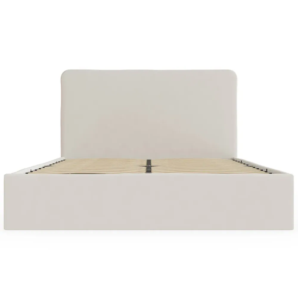 Chiswick Double Ottoman Bed with Storage - Cream