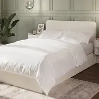 Chiswick Double Ottoman Bed with Storage - Cream