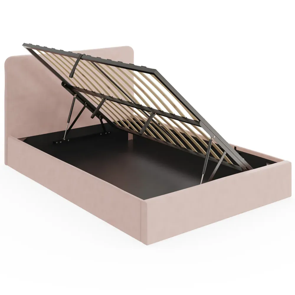 Chiswick Double Ottoman Bed with Storage - Pink